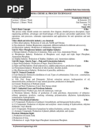 Chemical Process Technology - Syllabus