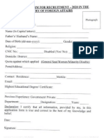 Application Form Provided by Jobsalert - PK Application Form Provided by Jobsalert - PK