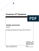 Common CT Systems: System Acceptance Testing According To IEC 61223-3-5