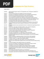 Introduction To Statistics For Data Science: Opensap