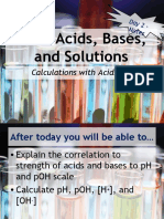 Acids and Bases Calculations