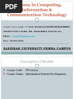 Diploma in Computing, Information & Communication Technology