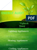 Energy Audit: - Vighnesh Manoj Class-12B