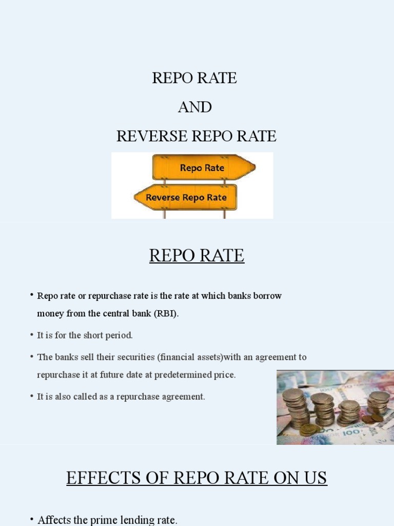 Repo Rate AND Reverse Repo Rate | PDF