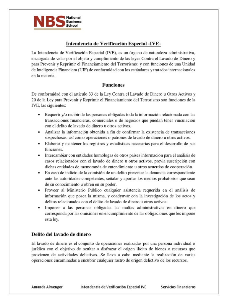 Prevención del Lavado de Dinero en Guatemala | PDF | Grupo de Acción ...