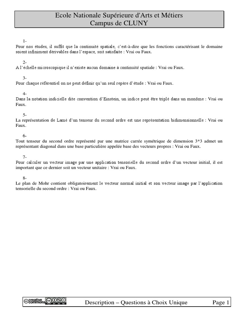 Questions à Choix Unique sur QCU | PDF | Méthodes et références ...