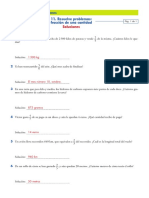 Fracciones y problemas de cantidades parciales