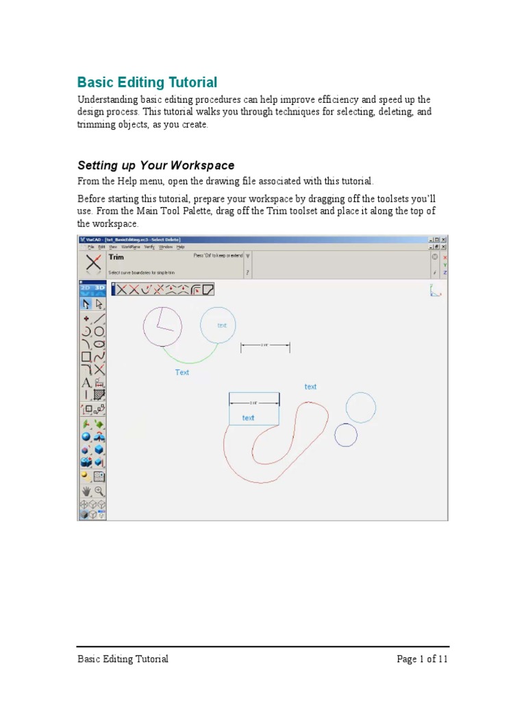 Basic Editing Tutorial: Setting Up Your Workspace | PDF | Menu ...