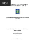 An Investigation of Hemp and Lime As A Building Material by Dowd and Quinn - 2005