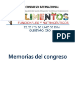 Memorias 2do Congreso Internacional de Alimentos Funcionales y Nutracéuticos v1.1