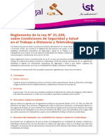 Boletin Ist Legal N 57 - Reglamento de La Ley 21220 - Condiciones SST en El Trabajo A Distancia