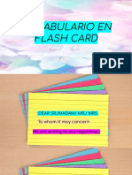 Vocabulario en Flash Card