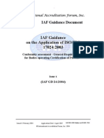 IAF Guidance On ISO - 17024