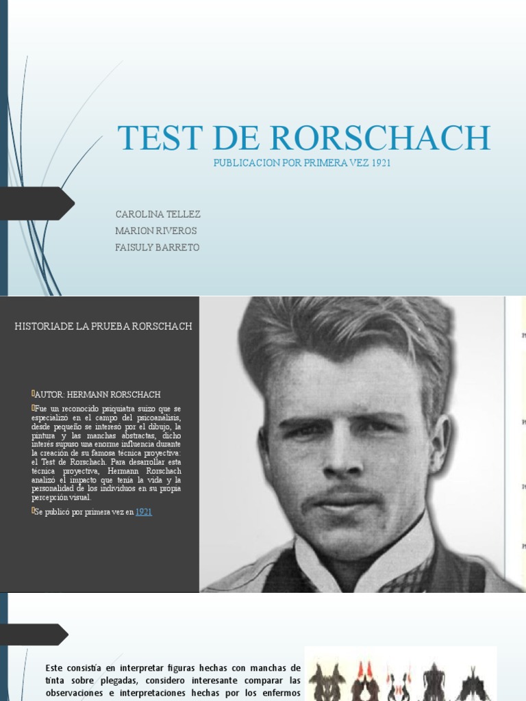 Test de Rorschach | PDF | Ciencias del comportamiento | Sicología