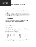 Gauss-Seidel Method: Description