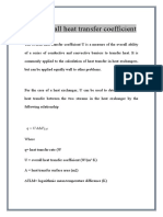 Calculating the Overall Heat Transfer Coefficient U