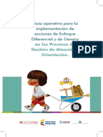 Guía Operativa para La Implementación de Acciones de Enfoque Diferencial y de Género en Los Procesos de Gestión de Atención y Orientación