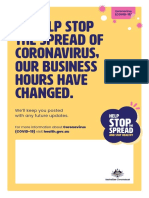 Coronavirus Covid 19 Change of Hours Poster For Businesses PDF
