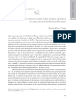 Algumas Considerações Sobre Ciência e Política No Pensamento de Herbert Marcuse