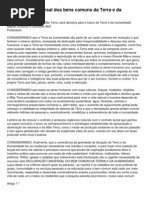 Declaracao Universal Dos Bens Comuns Da Terra e Da Humanidade