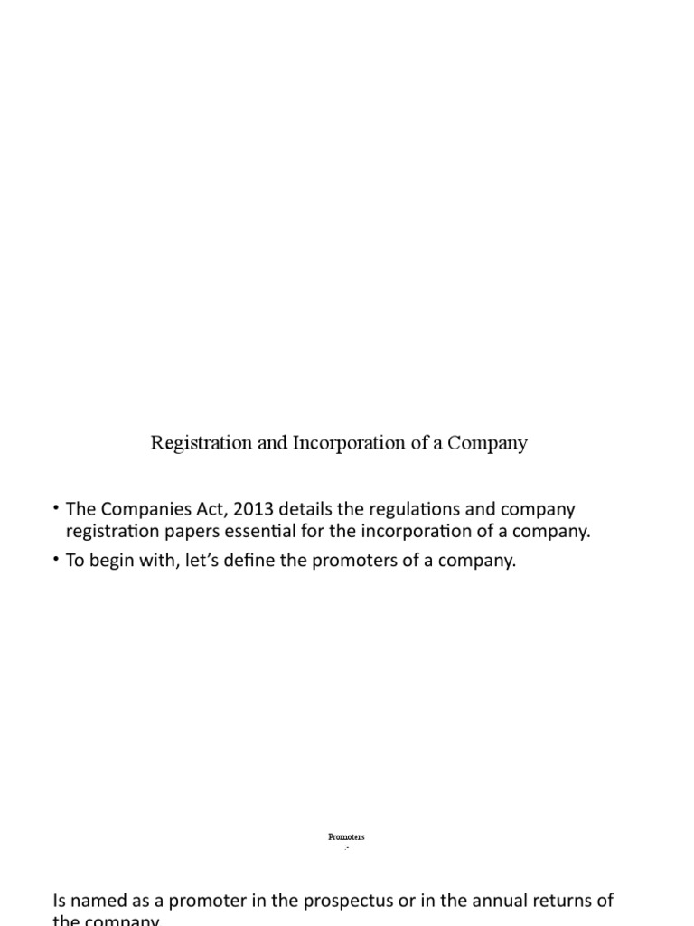 Company Registration Process Overview | PDF | Companies | Identity Document