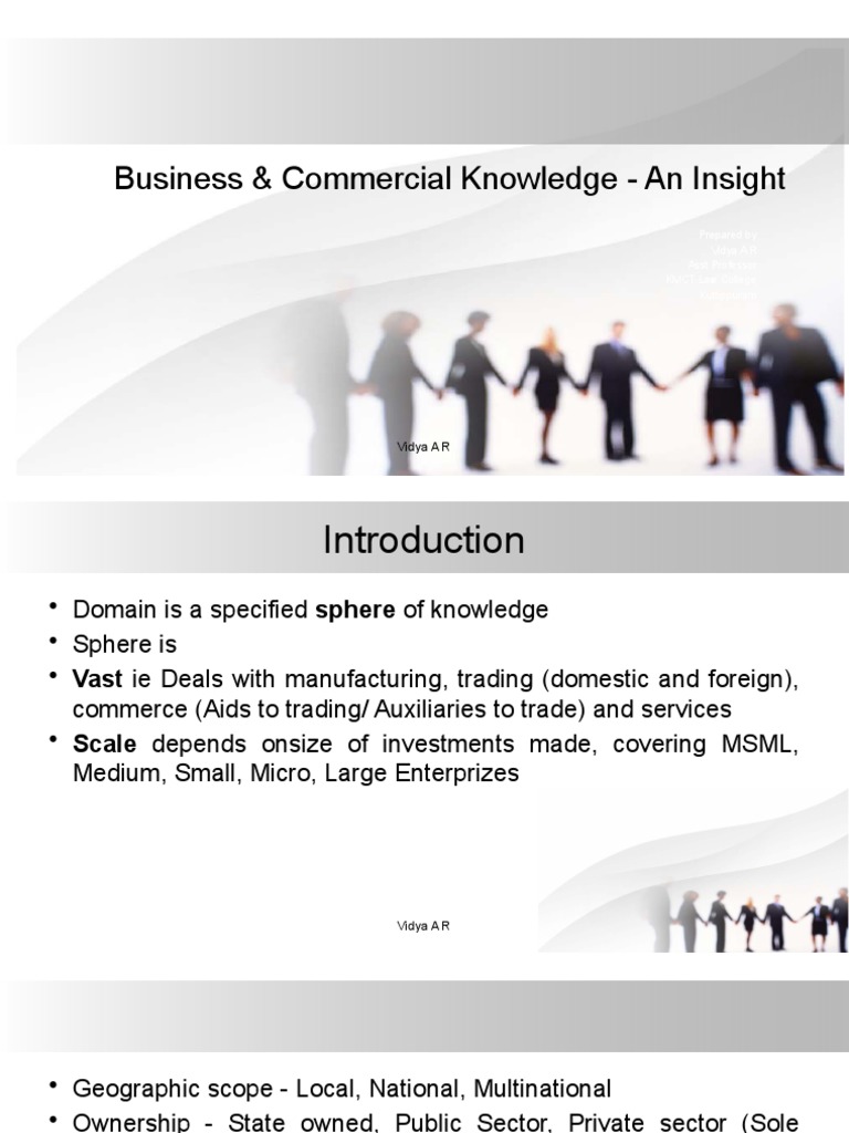 Business and Commercial Knowledge Overview | PDF | Economics | Business