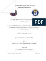 Relación Del Grado de Compromiso Organizacional y El Desempeño Loboral en Profesionales de La Salud de Un Hospital Público