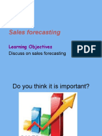 Sales Forecasting: Learning Objectives