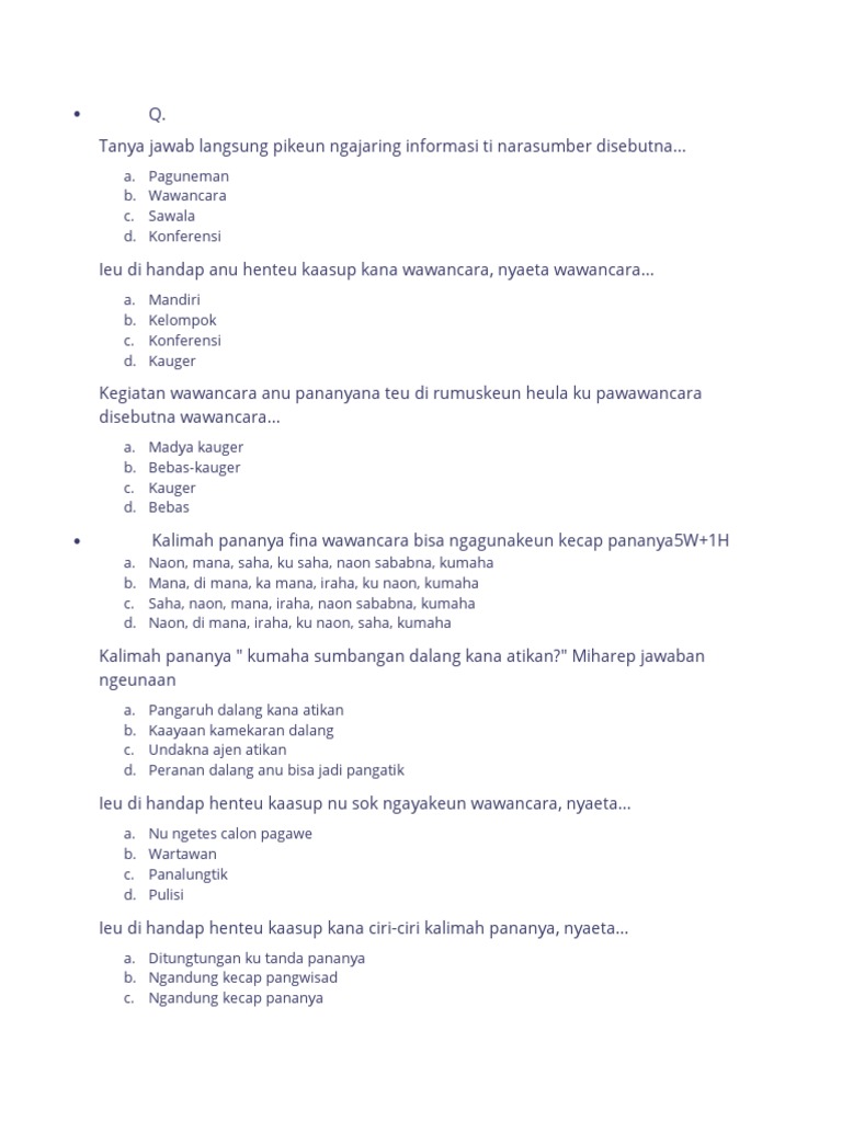 Soal Bahasa Sunda Pdf