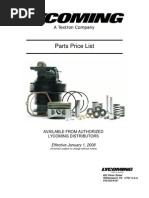 2008 Lycoming Service Parts Price List