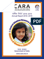 Annual Report of CARA For 2018-2019 (English)
