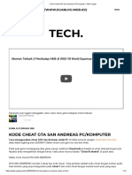 Kode Cheat GTA San Andreas PC - Komputer - TECH - Egazf PDF
