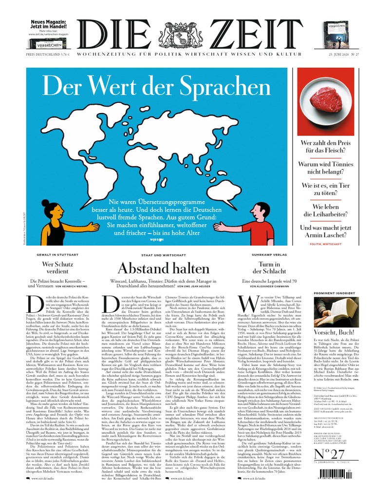 die zeit gesamt 27 2020 25 06 2020 pdf