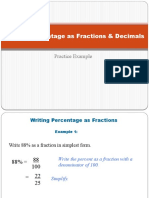 Writing Percentage As Fractions & Decimals: Practice Example