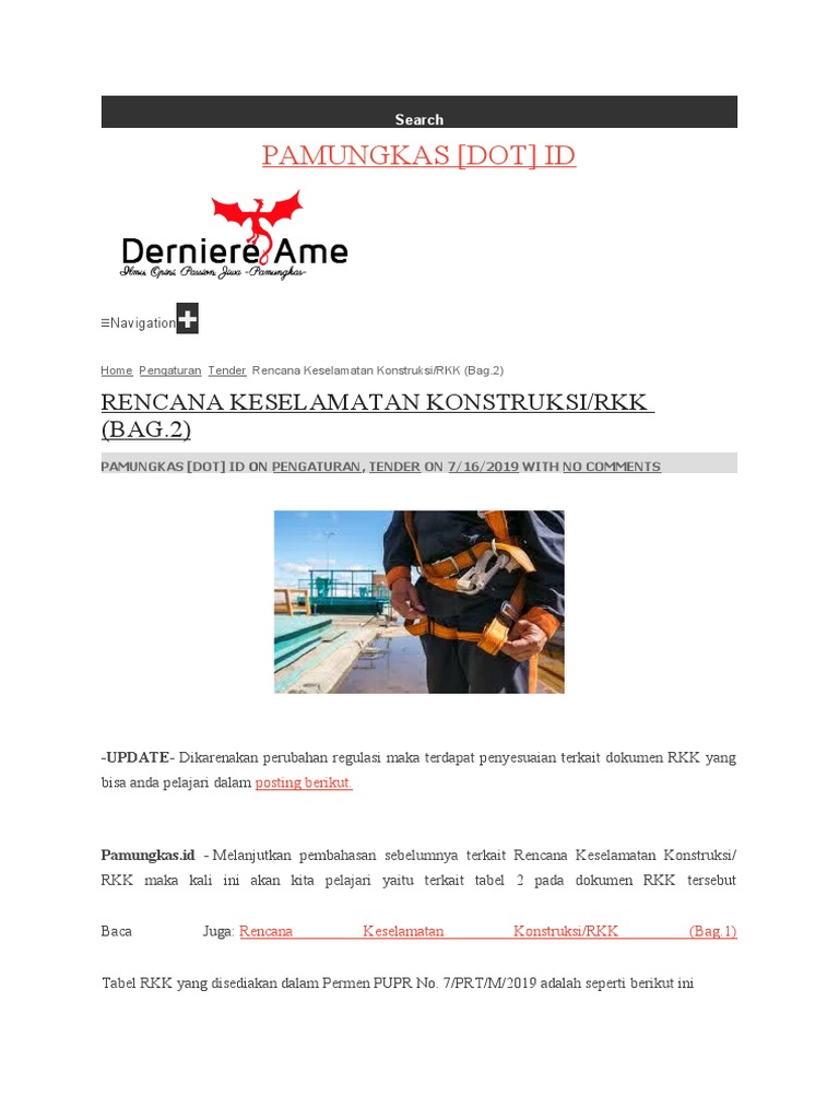 Evaluasi Tabel 2 RKK K3 Konstruksi | PDF
