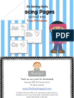 Tracing Letters Without Lines Free Printable The Teaching Aunt PDF