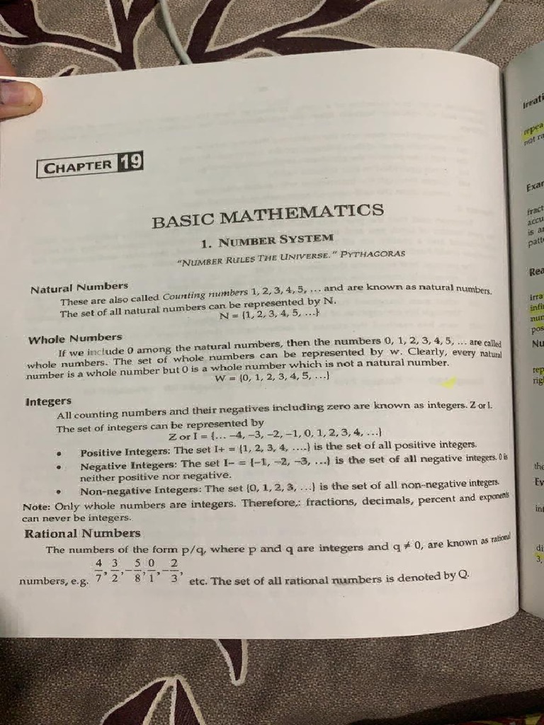 Basic Math's Concepts and Number Sets | PDF