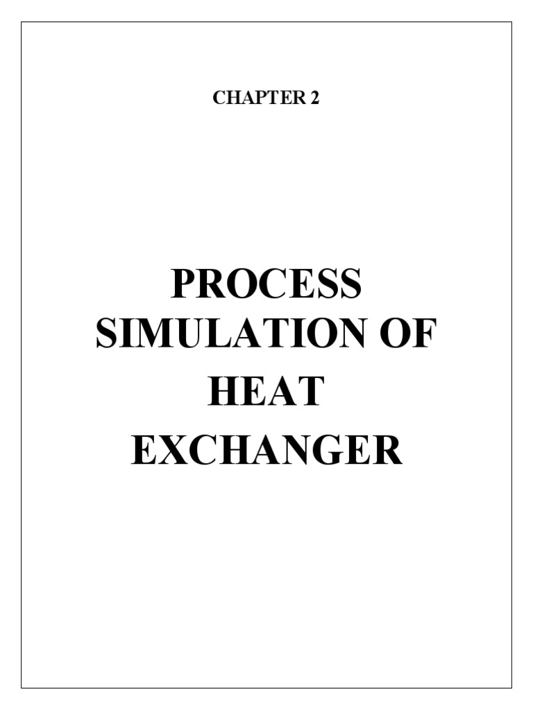 Process Simulation of Heat Exchanger PDF Heat Exchanger Radiator