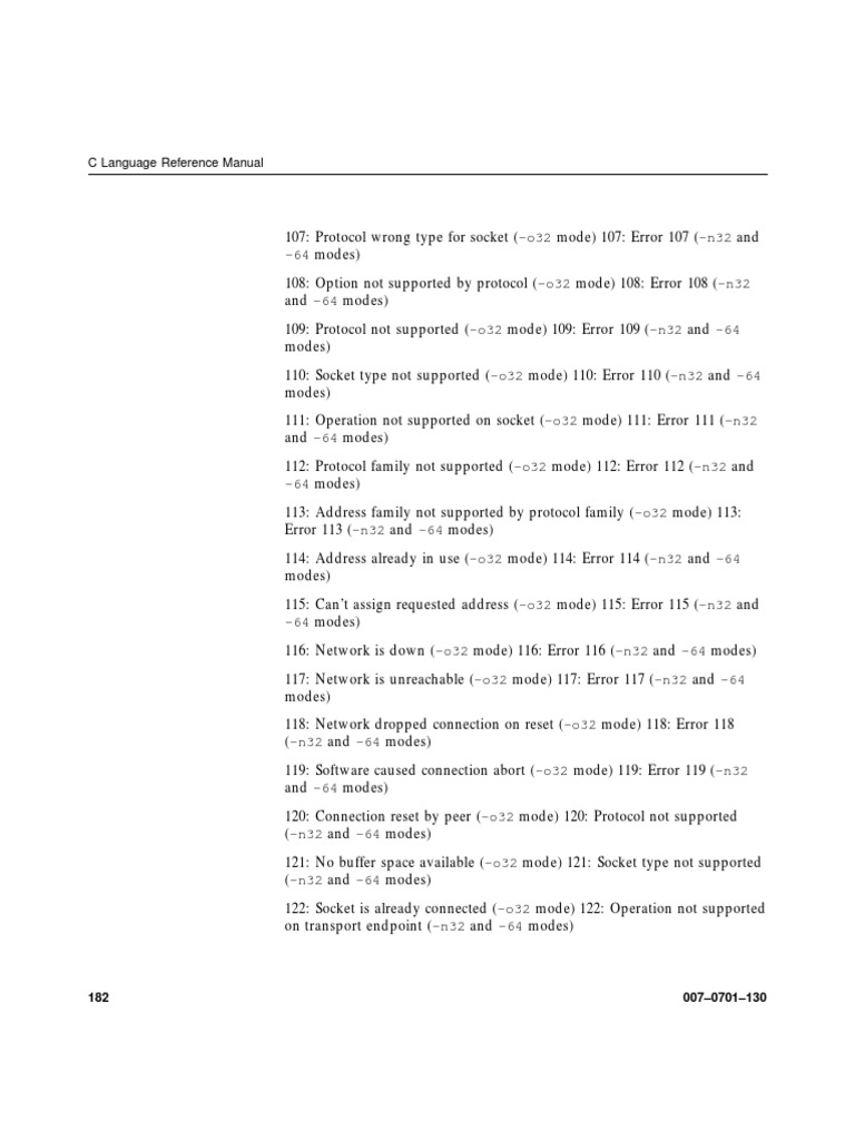 C Language Reference Manual: - O32 - n32 - 64 - O32 - n32 - 64 - O32 ...