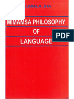 Mīmā Sā Philosophy of Langauge - Jha, U PDF