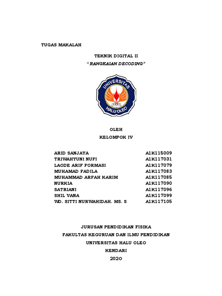 Rangkaian Decoding: Decoder 2 ke 4 | PDF | Metode & Bahan Ajar | Komputer
