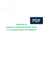 Term Paper On Importance of Organized Financial System in A Developing Country Like Bangladesh
