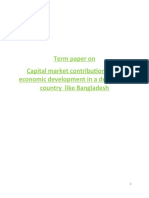 Term Paper On Capital Market Contribution in An Economic Development in A Developing Country Like Bangladesh