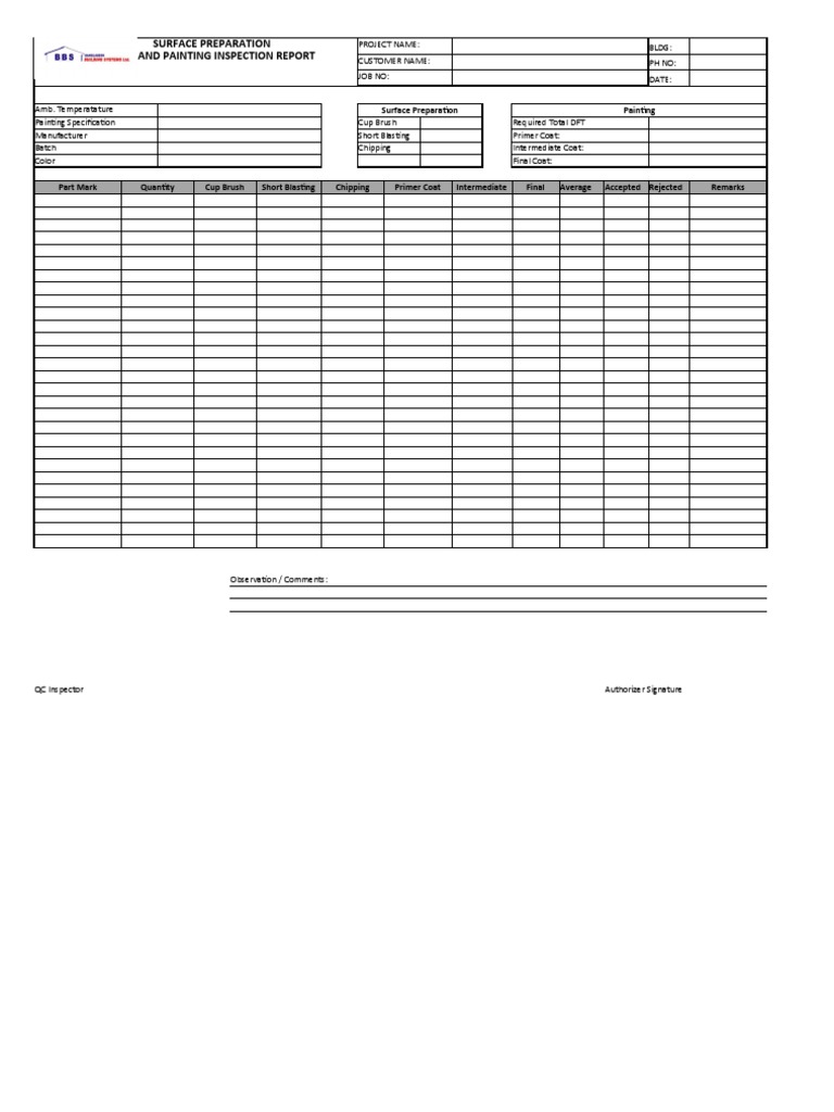 Surface Preparation and Painting Report | PDF