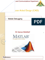 Computer Aided Design (CAD) : Matlab Debugging