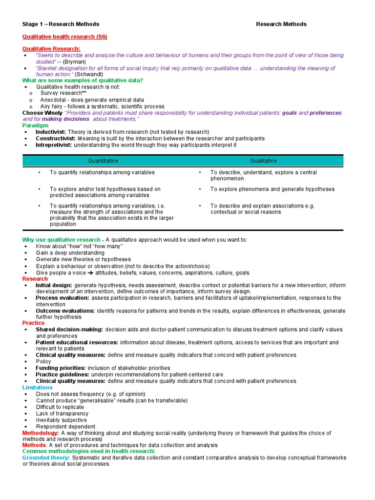 Qualitative Research Design in Health | PDF | Qualitative Research ...