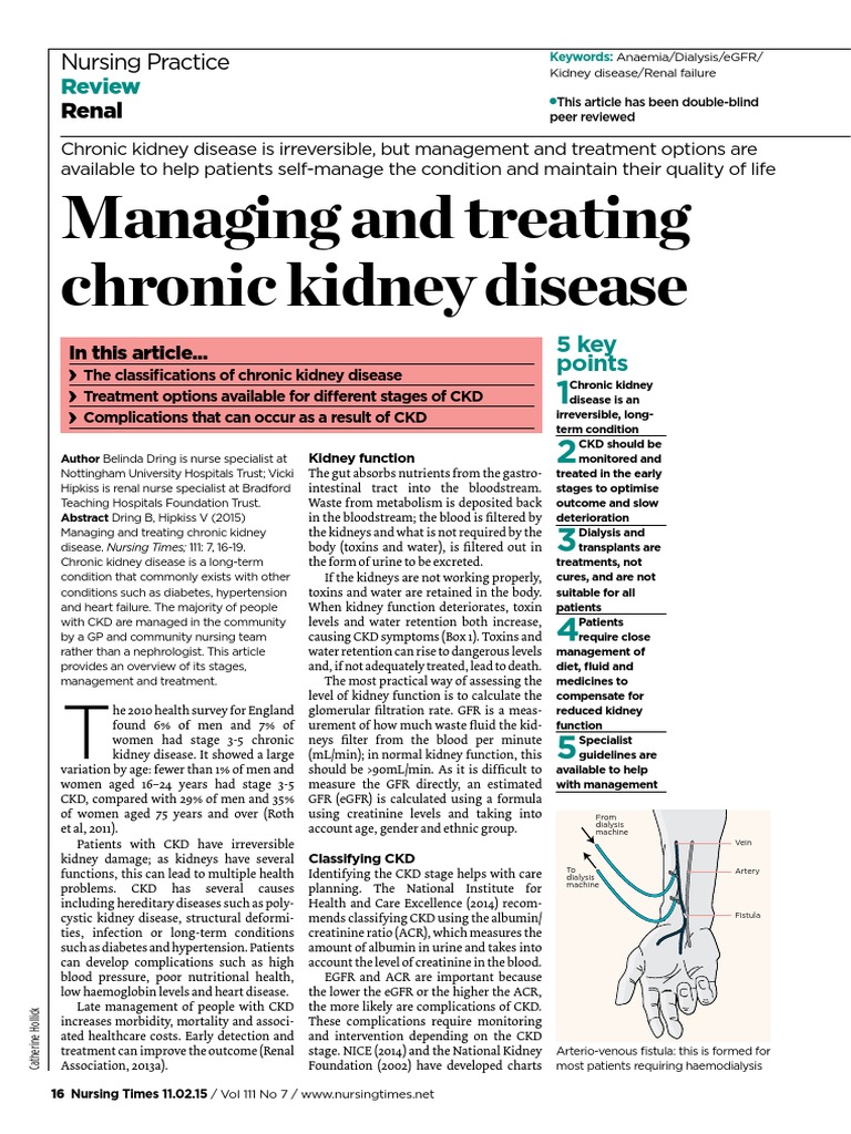 Managing Chronic Kidney Disease: A Guide to Classification, Treatment ...