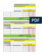 Planilha pedido bonificação RCs 750