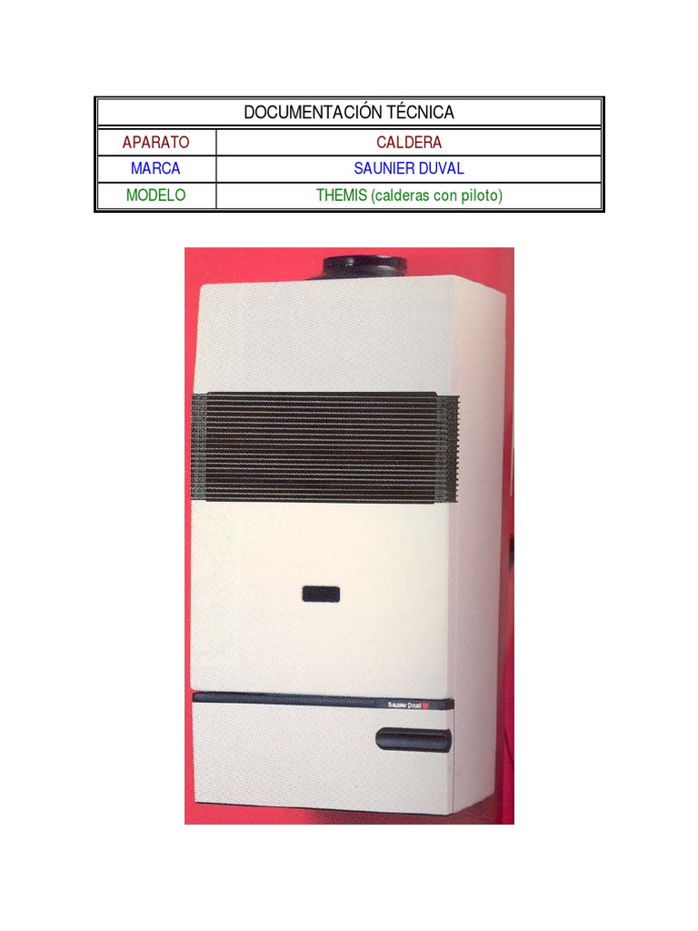 Manual Caldera SAUNIER DUVAL 214 23 Revisada PDF Caldera Ingeniería Termodinámica