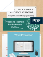 Word Processors in The Classroom